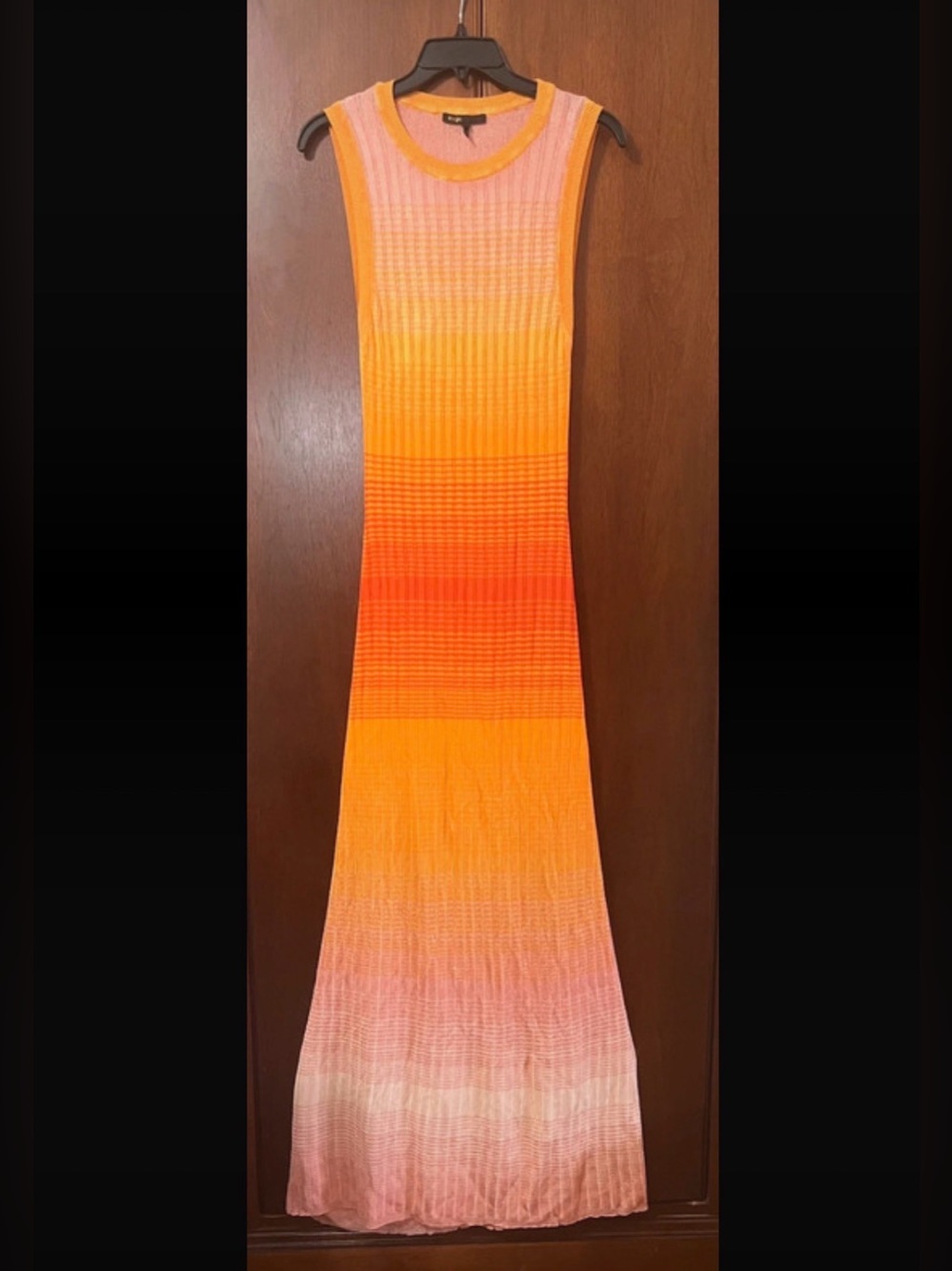 Maje tie dye ombre maxi dress